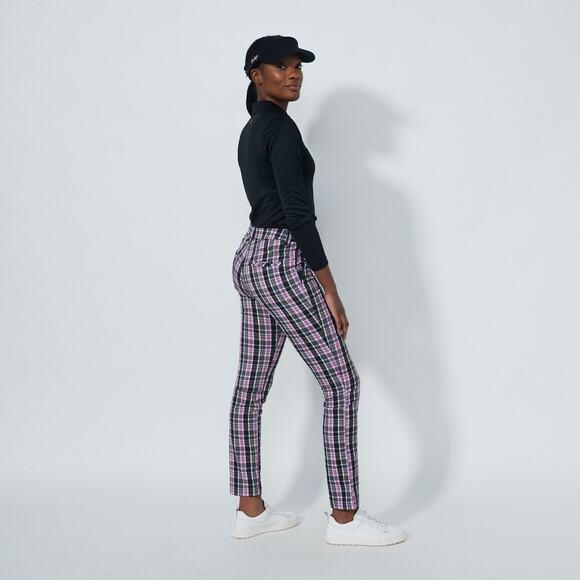 Daily Sports Born in Sweden Golf Pants Black Plaid 6 Technical Sporty Preppy - Picture 2 of 12
